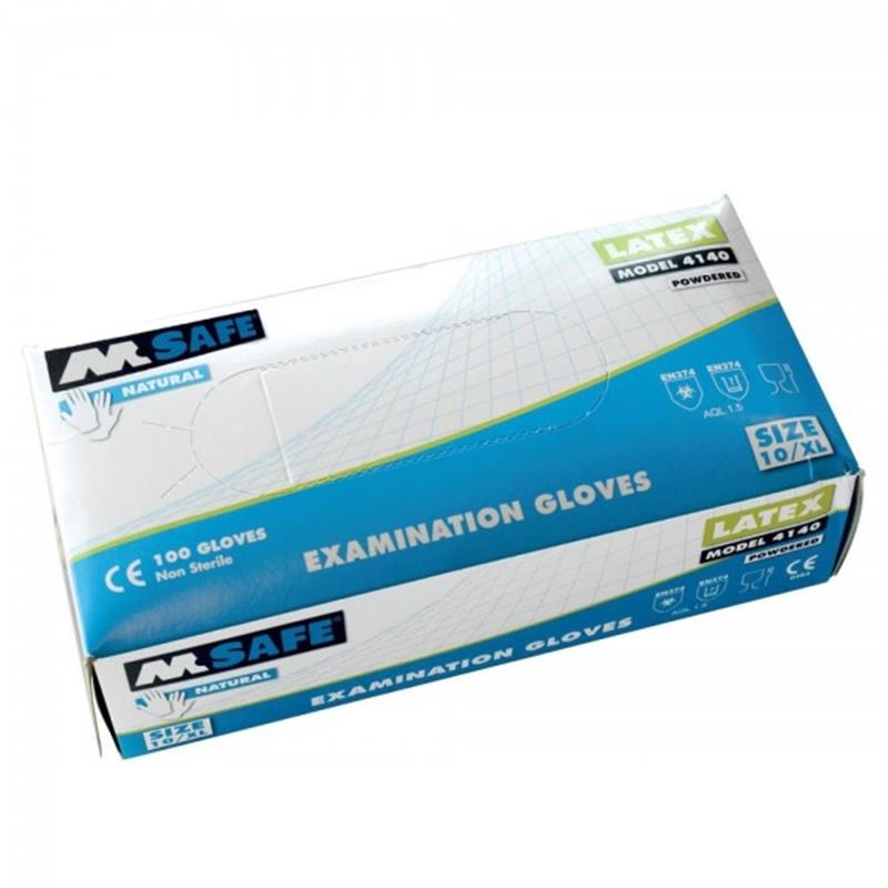 Zaščitne rokavice LATEX  M-SAFE 4140 velikost L 100kom